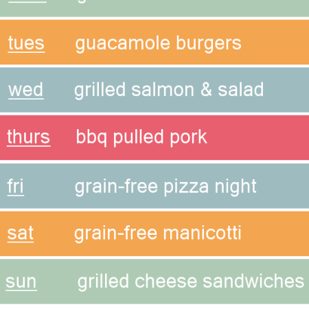 #grainfree meal plan 3-24-14