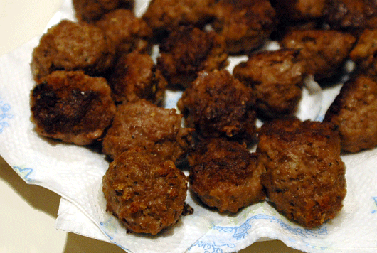 homemade meatballs