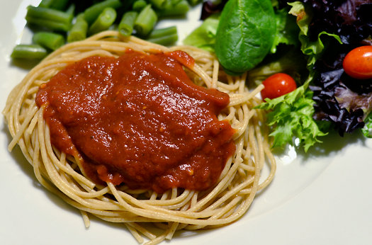 spaghetti sauce in the crockpot