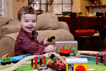 homemade thomas train table