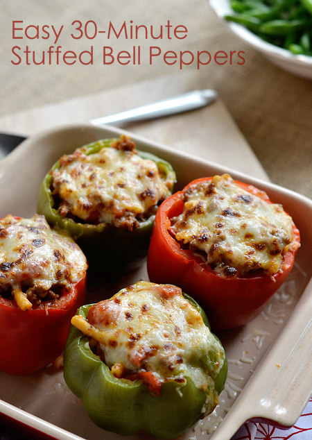 Perfect Stuffed Bell Peppers in under 30 Minutes