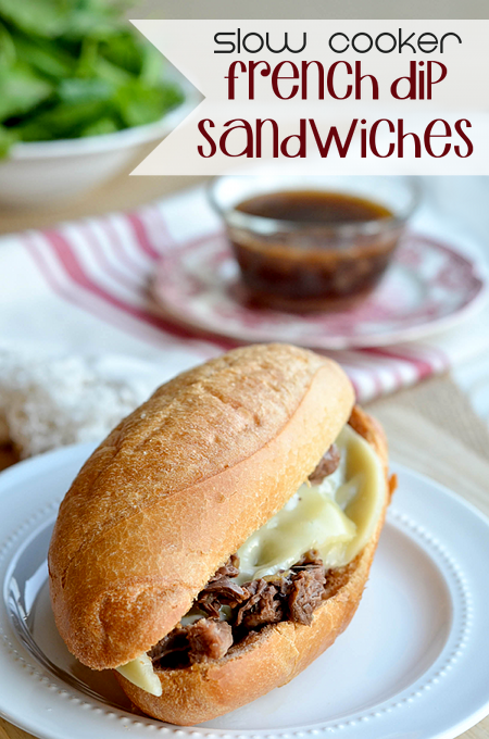 Slow Cooker and Freezer Friendly French Dip Sandwiches
