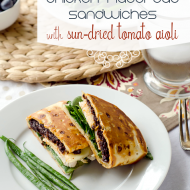 (hot or cold) Chicken Flatbread Sandwiches with Sun Dried Tomato Aioli