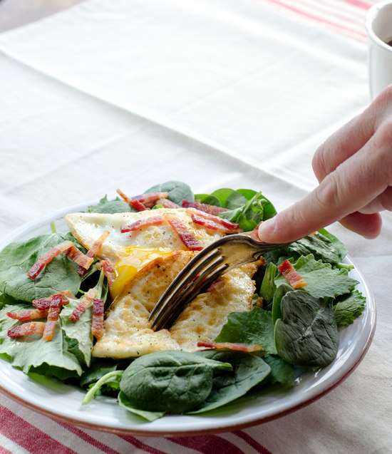 Winter Greens and Fried Egg Salad