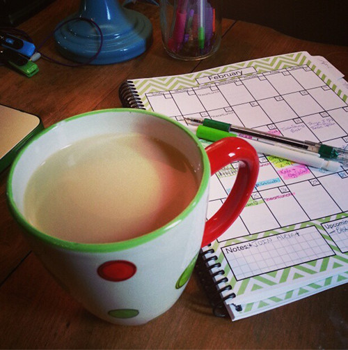 tea and brainstorming