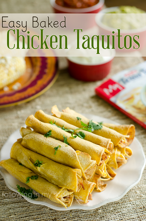 Easy Baked Chicken Taquitos