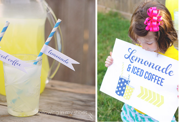Free Lemonade Stand Decorations and Printables #IcedCoffeeLove