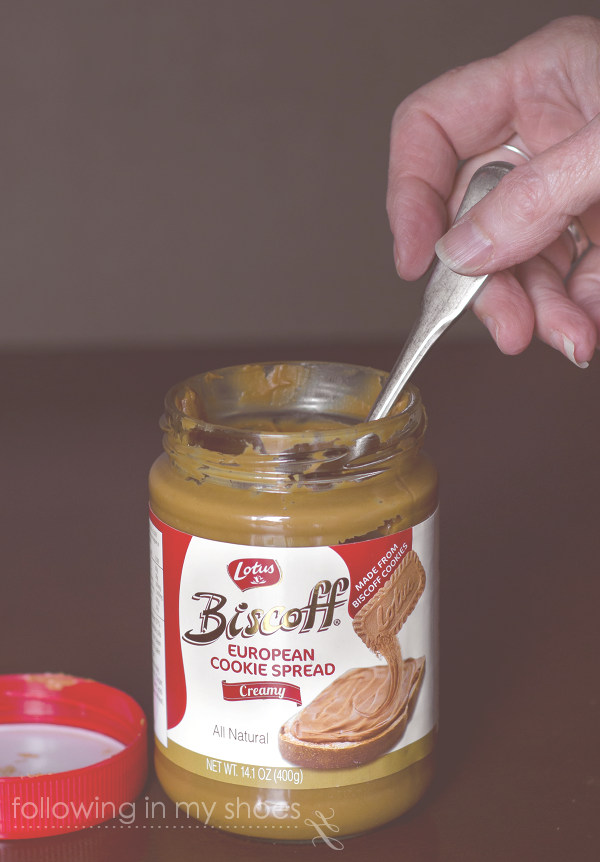 Biscoff on a spoon