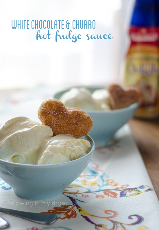 White Chocolate Hot Fudge Sauce and Churros