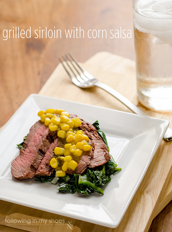 Grilled Sirloin with Corn Salsa