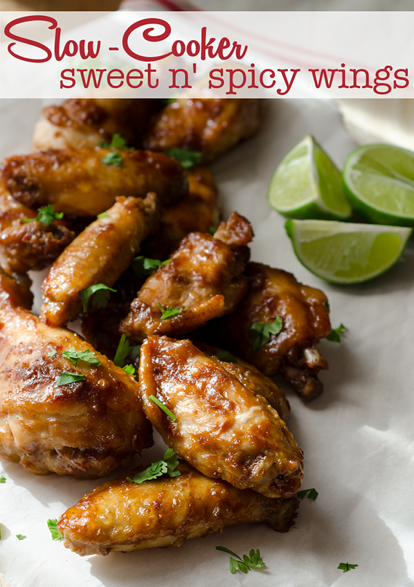 Slow Cooker Sweet Spicy Hot Wings #slowcooker #gameday #tailgate