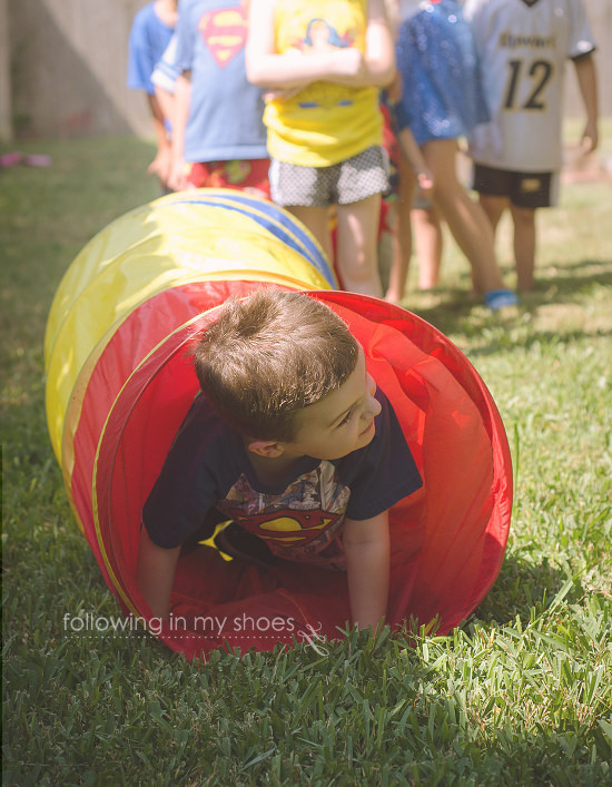 Tight Space for a Superhero -- Superhero Party Game Idea