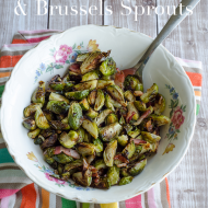 Roasted Bacon and Brussels Sprouts with Balsamic Reduction