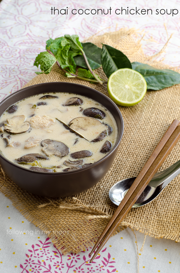 Thai Coconut Chicken Soup - Thom Kha Gai Soup