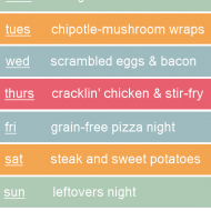 Weekly Grain Free Meal Plan (3-10-14): Bring On The Mushrooms!