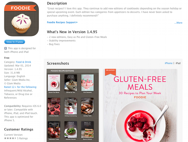 ipad app for foodie