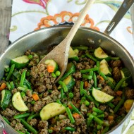 Moroccan Spiced Beef and Veggie Skillet