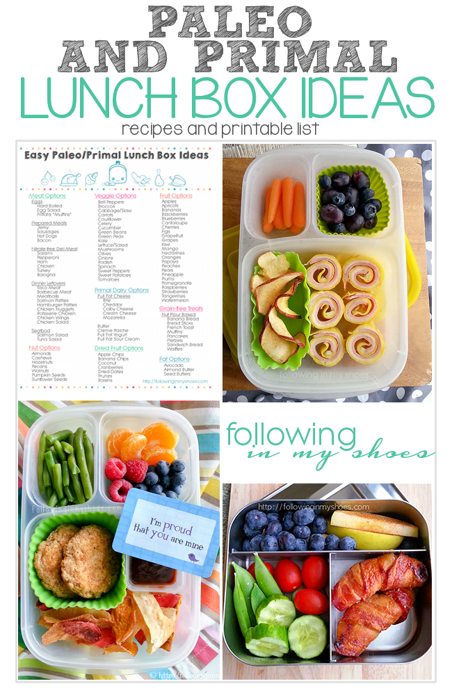 FINALLY!  Paleo and primal school lunch ideas and printable list!!!