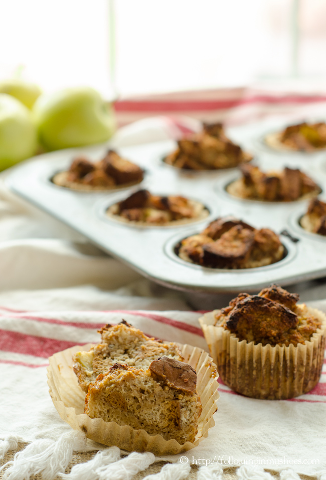 Gluten free Apple French Toast Muffins -- good breakfast, lunch, or snack treat